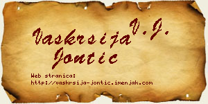 Vaskrsija Jontić vizit kartica
